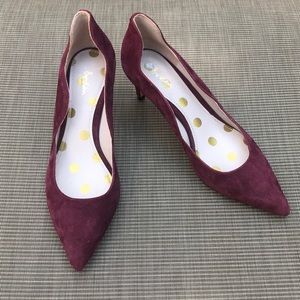 Boden Women’s Pointed Toe Pump Heels Burgundy Red
